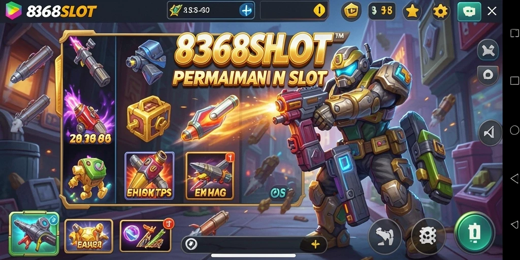 Tampilan gameplay menarik dari 8368SLOT dengan berbagai tema slot.