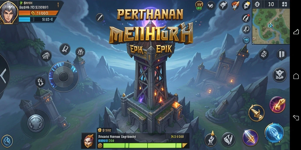 Tangkapan layar dari gameplay Tower Defense yang mendebarkan di 8HHH.
