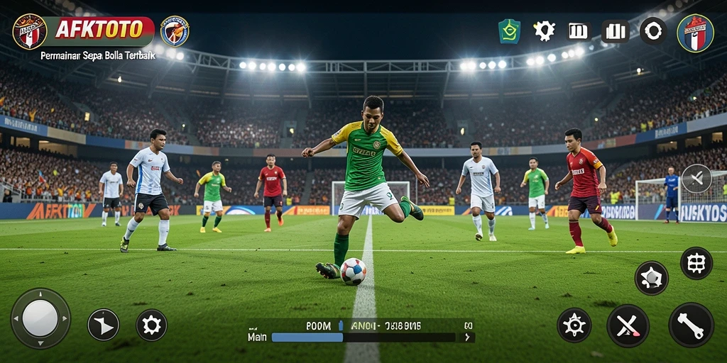 Screenshot AFKTOTO menampilkan pertandingan sepak bola yang seru dan penuh aksi.