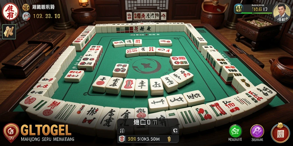 Screenshot gameplay GOLTOGEL dengan grafik Mahjong yang menawan.