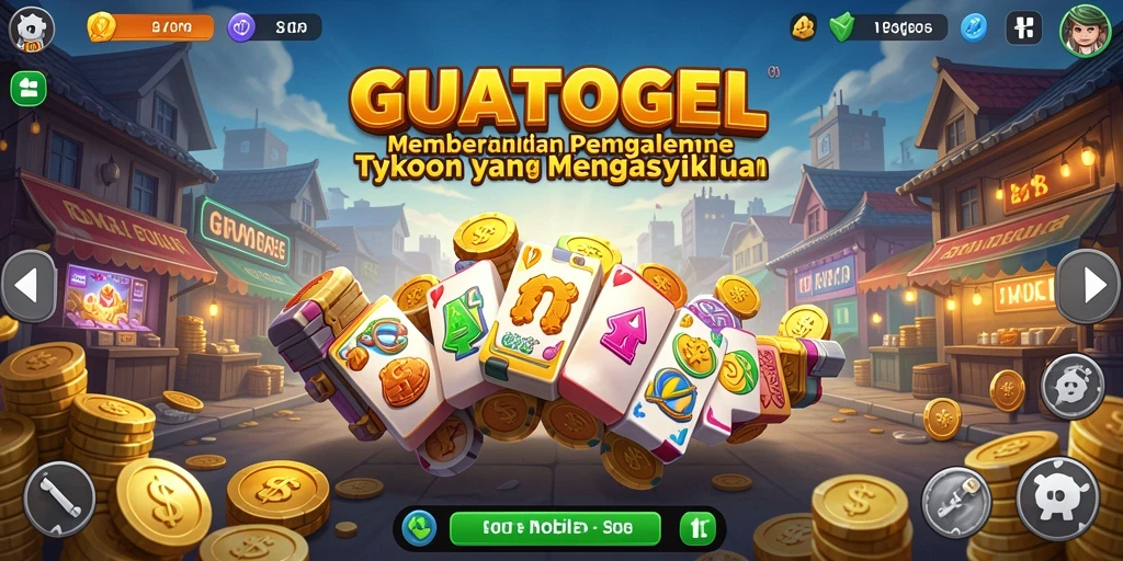 Screenshot permainan GUATOGEL yang menunjukkan pengelolaan bisnis Tycoon.