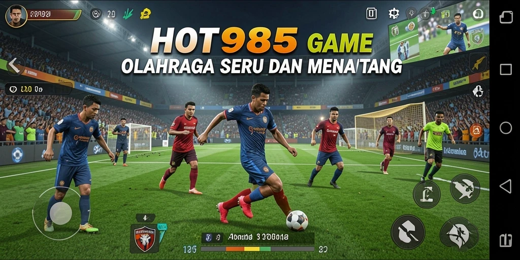 Tampilan gameplay HOT985 dengan aksi olahraga yang menegangkan.