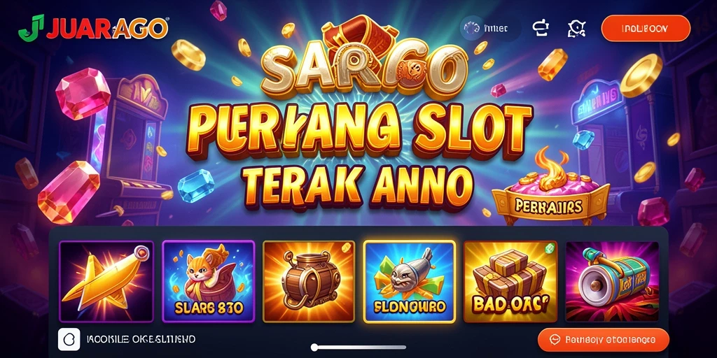 Tampilan gameplay JUARAGO dengan mesin slot yang menarik dan interaktif.
