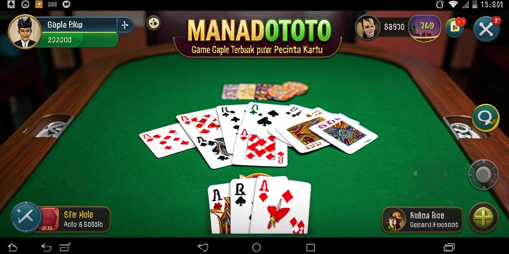 Screenshot gameplay seru dari game Gaple MANADOTOTO.