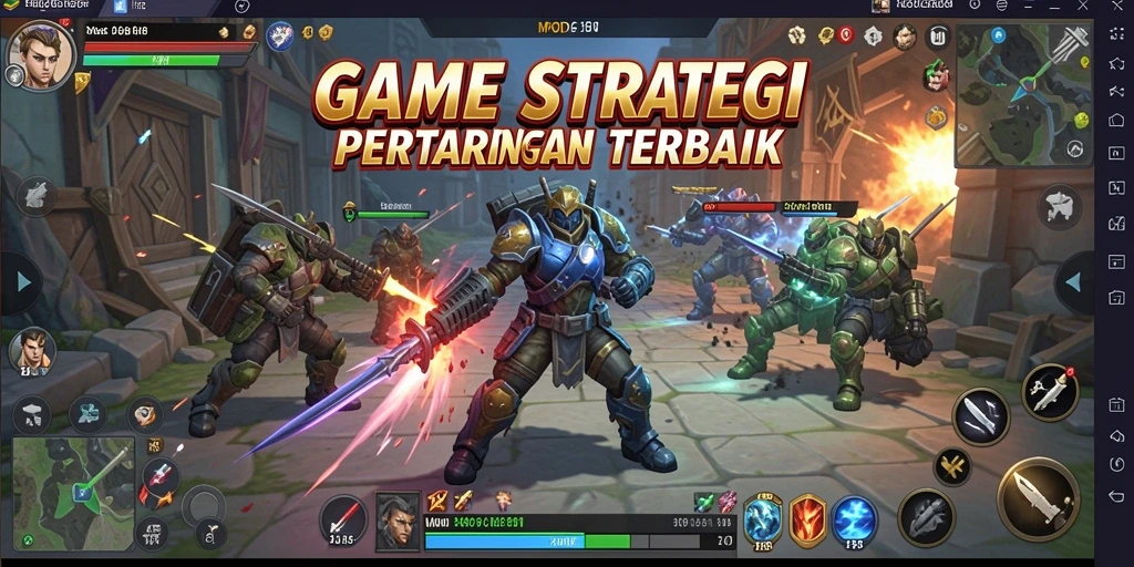 Tangkapan layar dari gameplay MPOID yang menunjukkan pertempuran strategis.