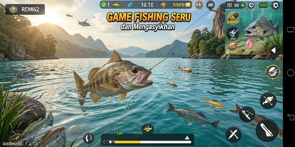 Tangkapan ikan besar di gameplay REMI62 yang seru.