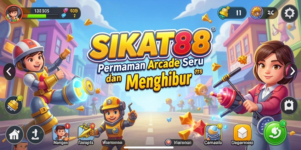 Tampilan gameplay menegangkan dan menghibur dari SIKAT88.