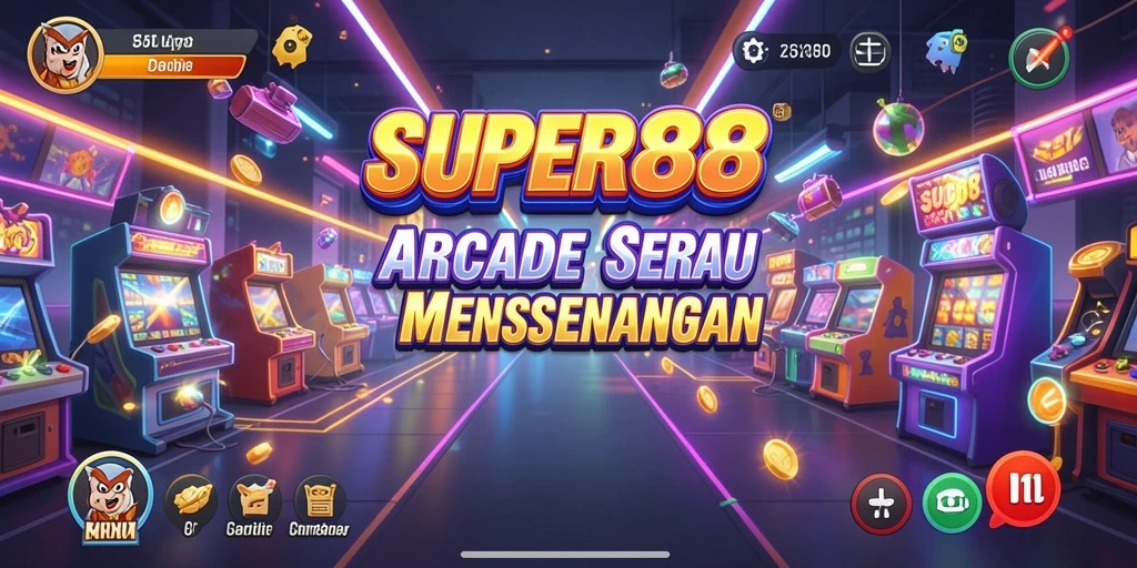 Screenshot dari <strong>SUPER88</strong> menampilkan aksi seru dalam gameplay Arcade.